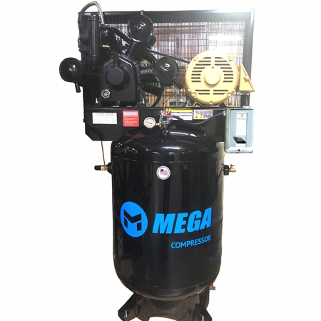 MEGA COMPRESSOR Mega Power Compressor, 120 gal, Vertical, 3PH 208-230V 48 CFM @175 PSI MP-150120V3-460